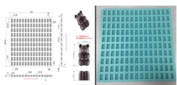 2g Gummy Bear Mold - 150 Cavities GREEN