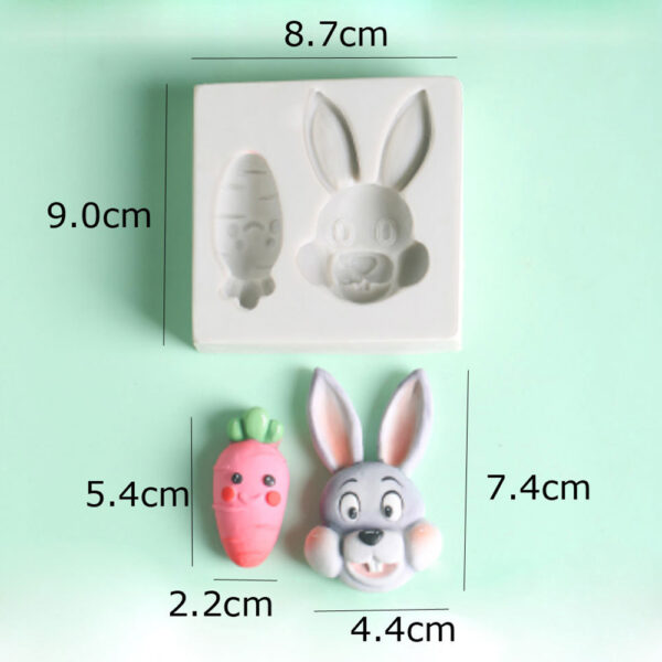 Bunny and Carrot Silicone Easter Mold