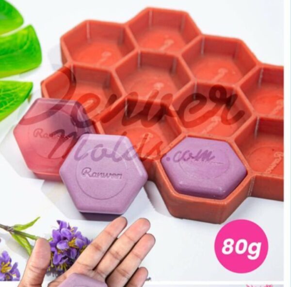 80 Hexagon Mold - 10 Cavties BRANDED WITH LOGO